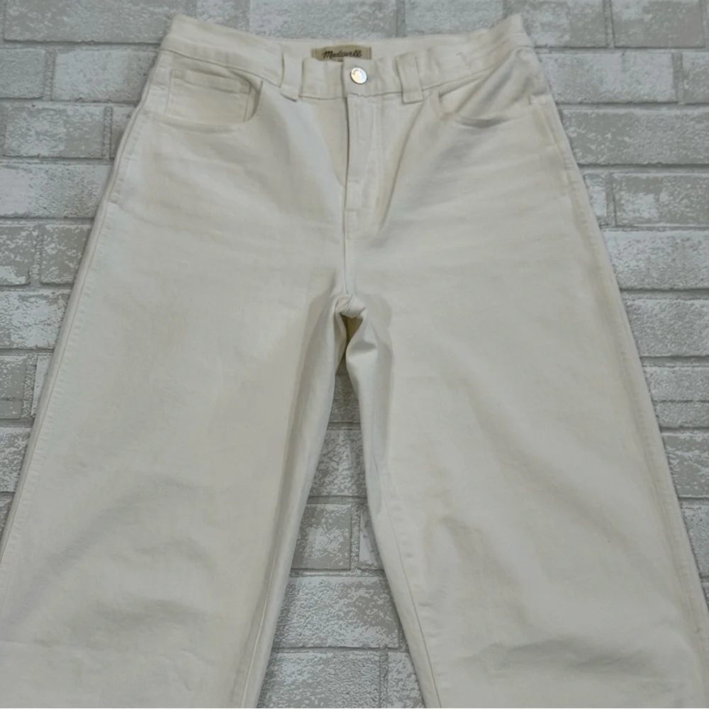 Madewell The Petite Perfect Vintage Wide-Leg Crop Jean in Tile White - Sz - 28P - Picture 2 of 14